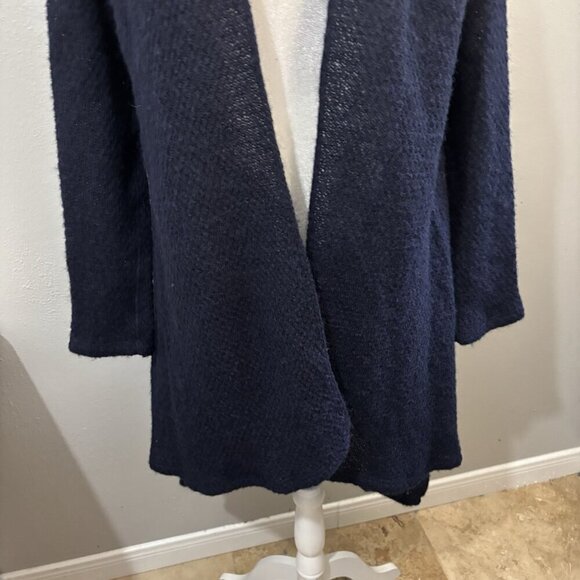Icewear Iceland Wool Long Cardigan Sweater Navy Blue Wool Women Medium - Picture 2 of 13